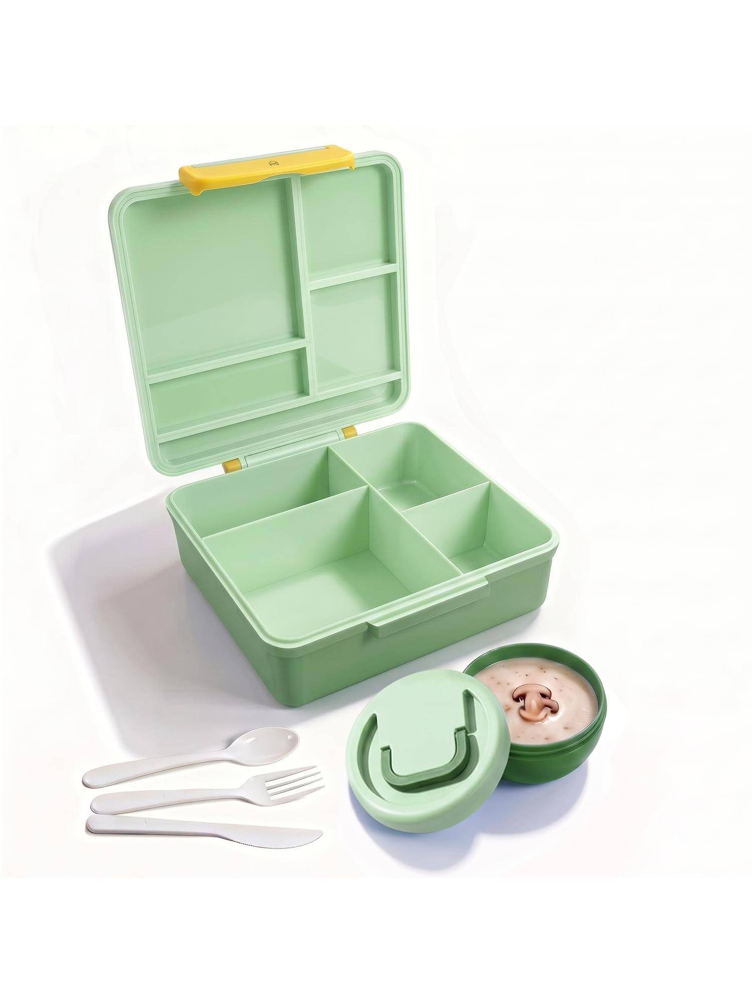 House of Quirk Nomnom Green Print Bento Lunch Box