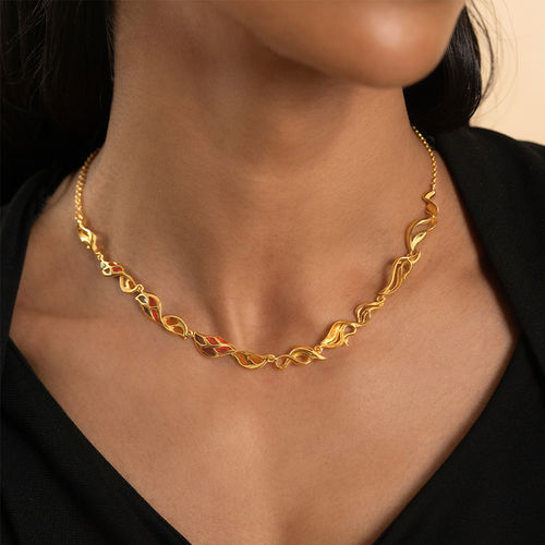 Shaya by CaratLane Forged by Failure Necklace in Gold Plated 925 Silver