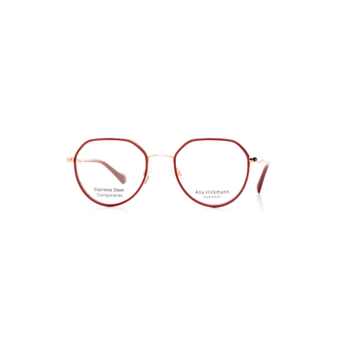 Ana Hickmann Women Eyewear Red Metal Frame (AH1456A01FR) (52)