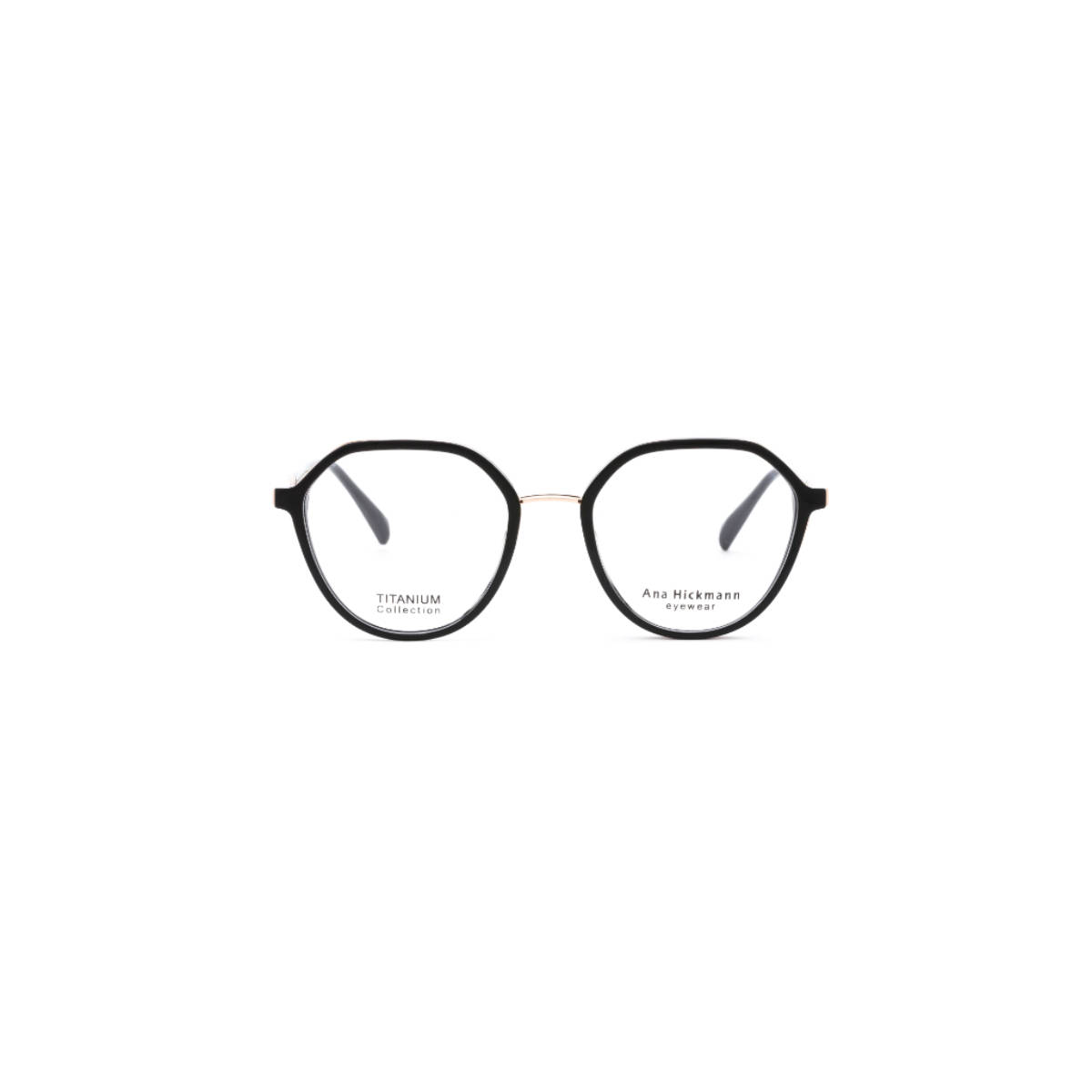 Ana Hickmann Women Eyewear Black Acetate Frame (AH1554TA01FR) (52)