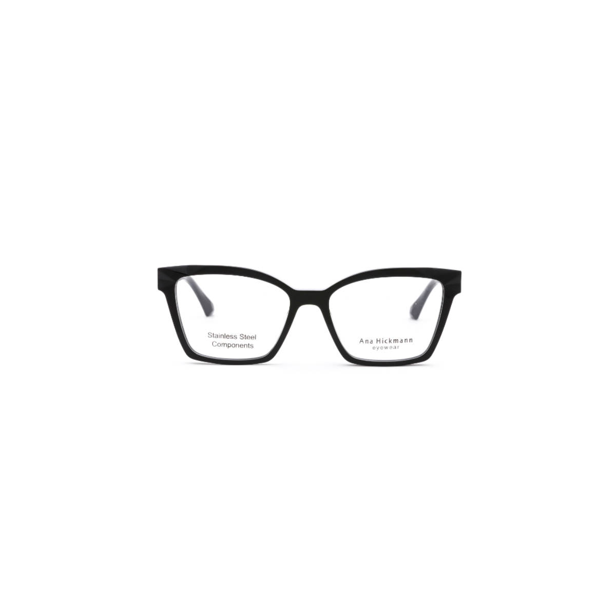 Ana Hickmann Women Eyewear Black Acetate Frame (AH6555A01FR) (52)
