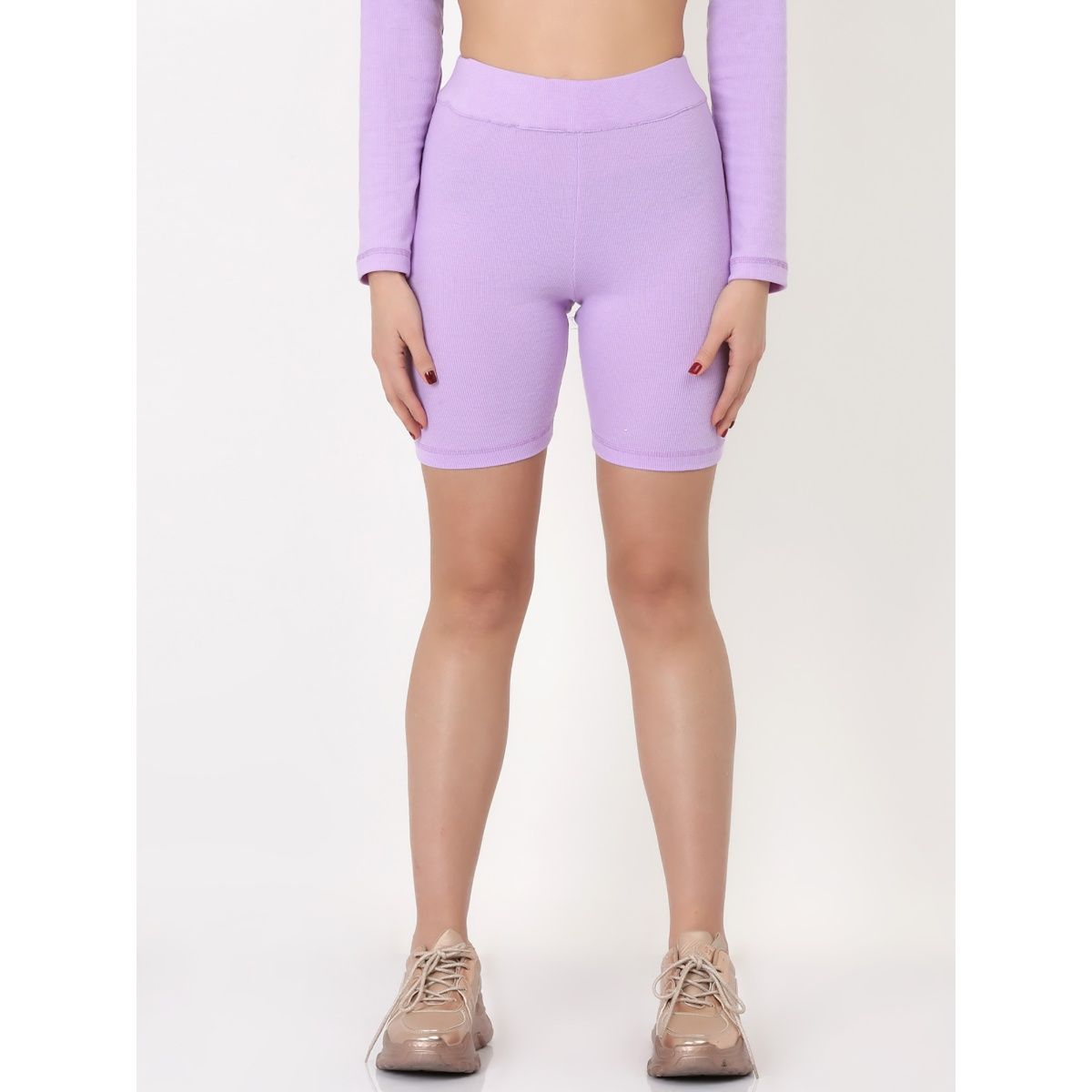 lavender biker shorts