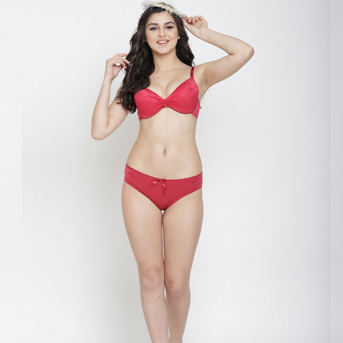 PrettyCat Padded Bandeau Bra Striped Back String Style - Red (30B) (Red) At Nykaa, Best Beauty Products Online