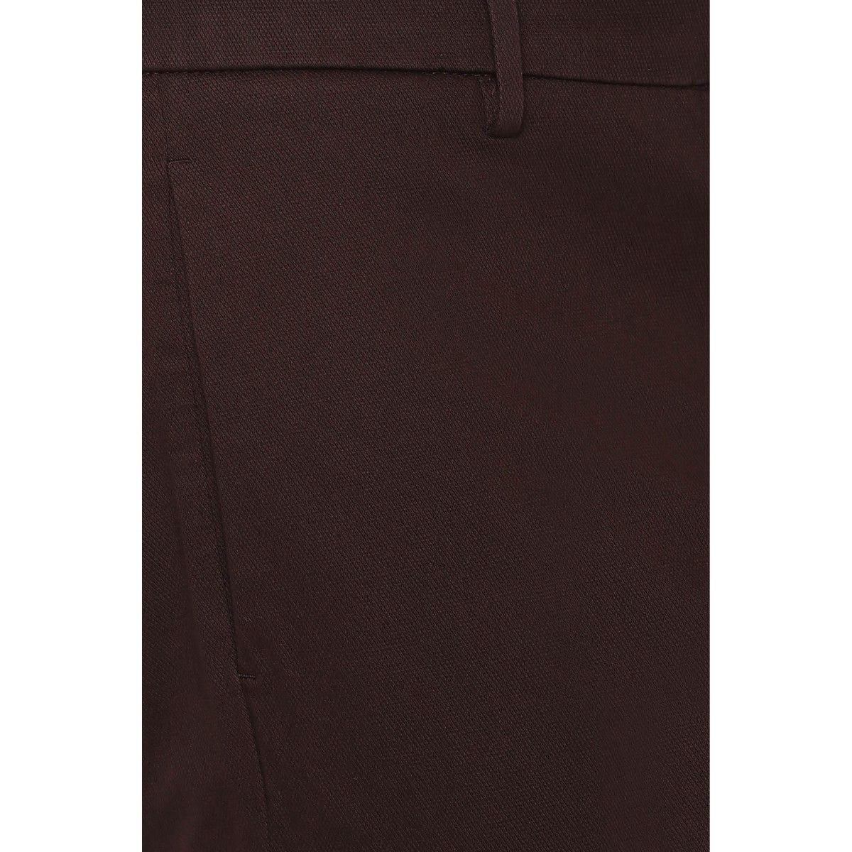 Buy Women Brown Slim Fit Textured Business Casual Trousers Online - 301941  | Allen Solly