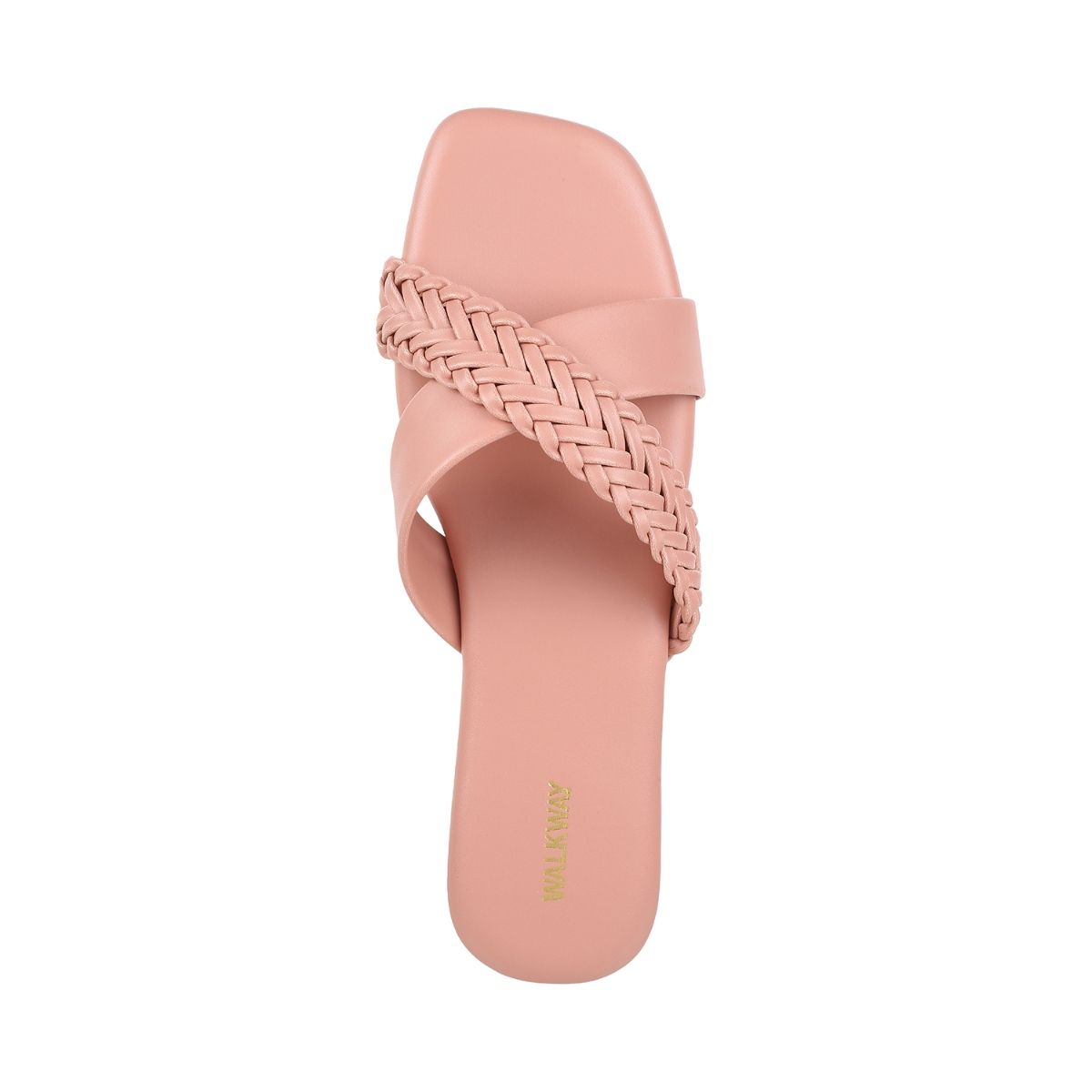 buy-walkway-peach-briaded-flats-online