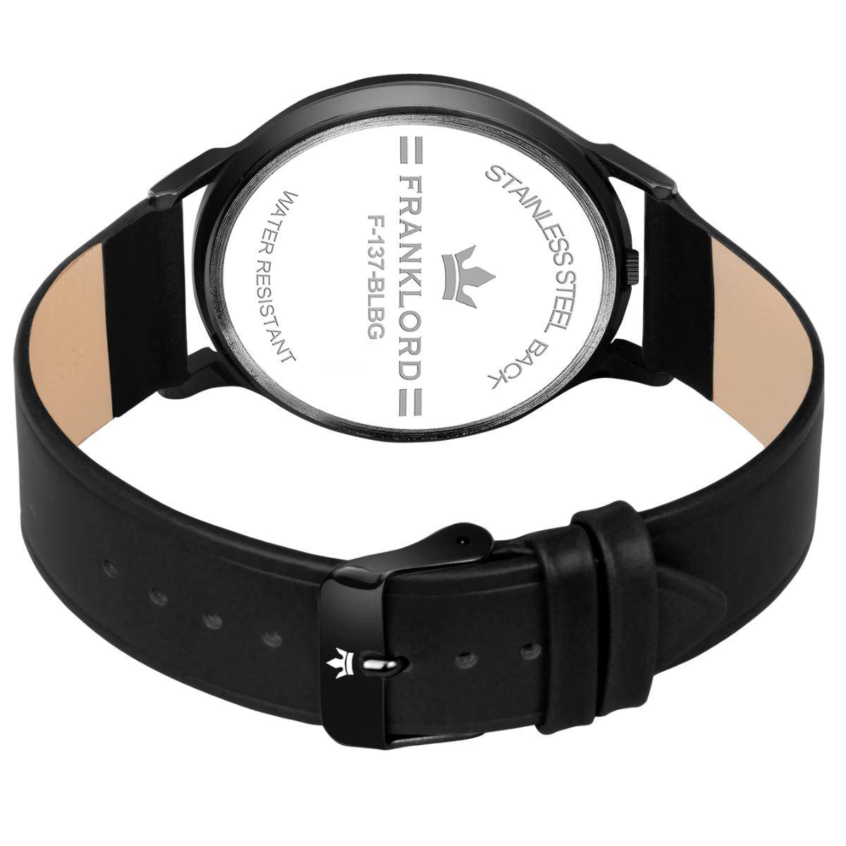 Buy Franklord Twin Power Side Second Series Black Analog Watch for