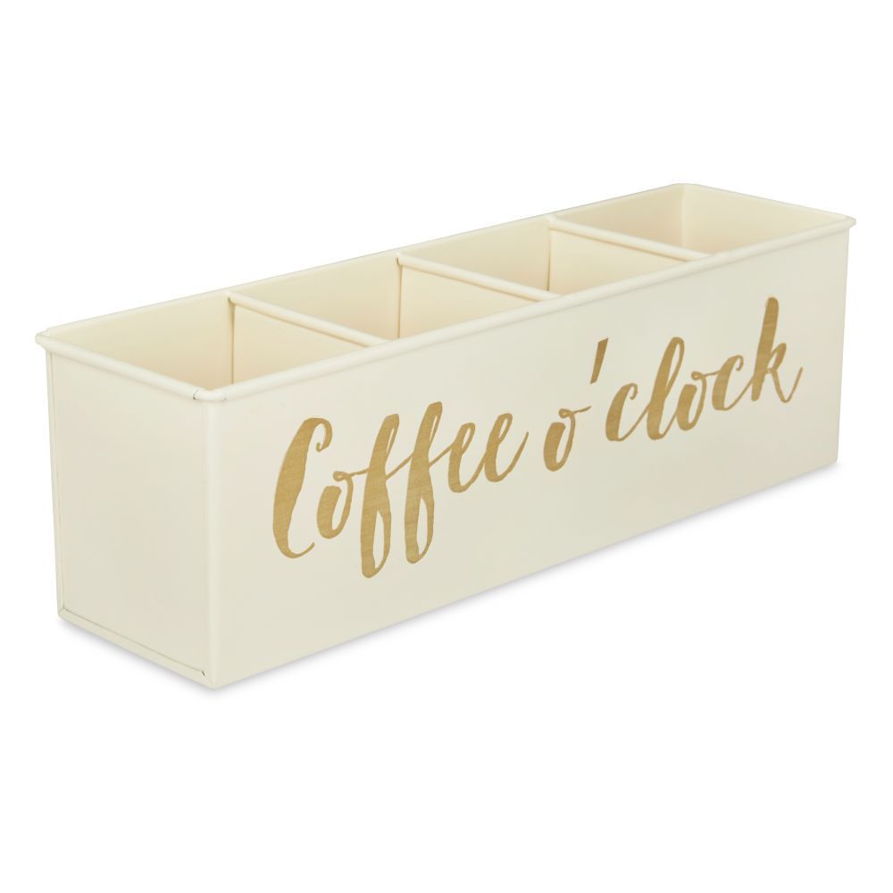 Living With Elan DESK ORGANISER-COFFEE O'CLOCK Off White: Buy Living ...