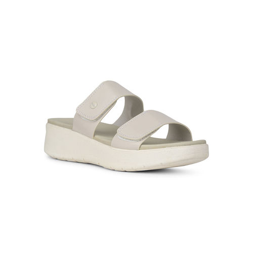 Platform Band Sandals Bata White Platform Sandals For Women (UK 6)