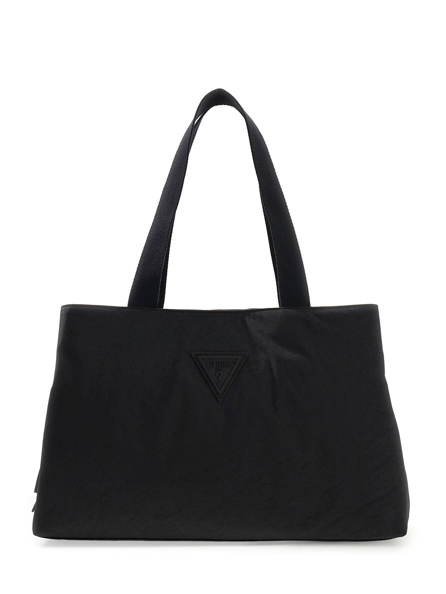 Guess Black Nylon Solid Women Handbag