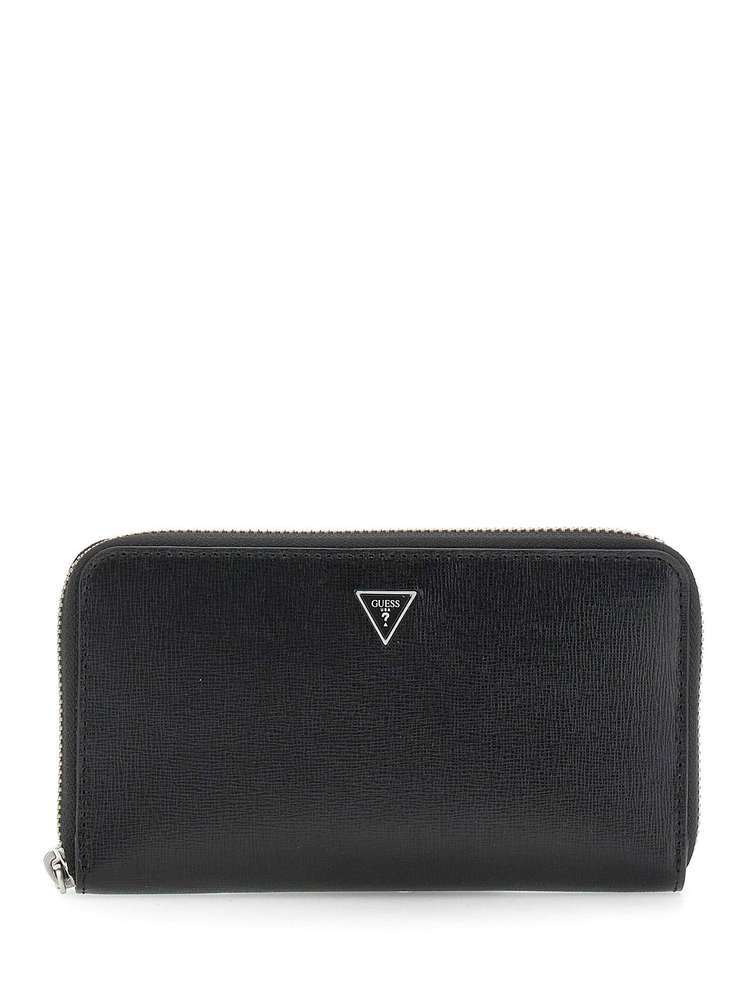Guess Black Leather Solid Men Wallet