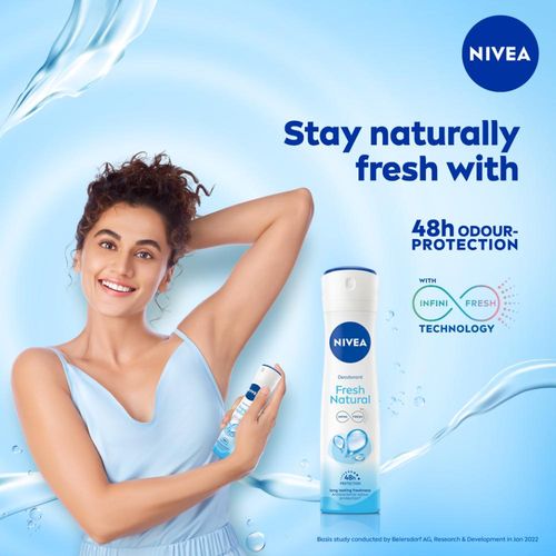 NIVEA Women Deodorant, Fresh Natural, Long Lasting Freshness 48h  Protection