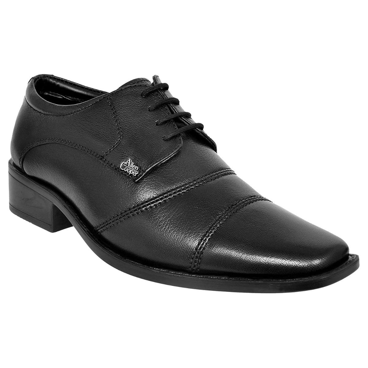 Allen Cooper Black Formal Shoes For Men 