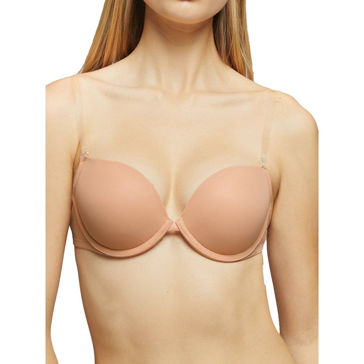 Buy Yamamay Push-Up Bra with Transparent Strap, Black Color Women