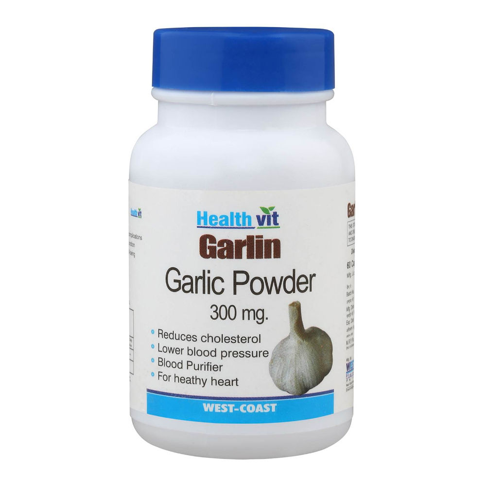 HealthVit GARLIN Garlic powder 300 mg 60 Capsules For Cholesterol