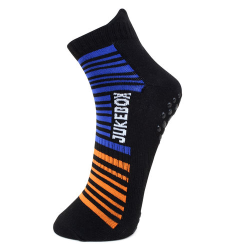 Wear Jukebox Ankle Grip Socks Orange Blue Black (Pack of 2)