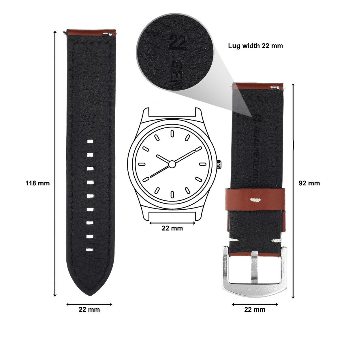 Titan genuine leather on sale strap