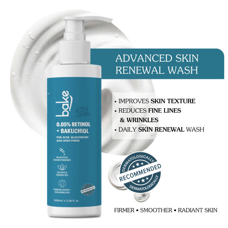 BAKE 0.05% Retinol Face Wash for Acne , Blackheads & Open Pores