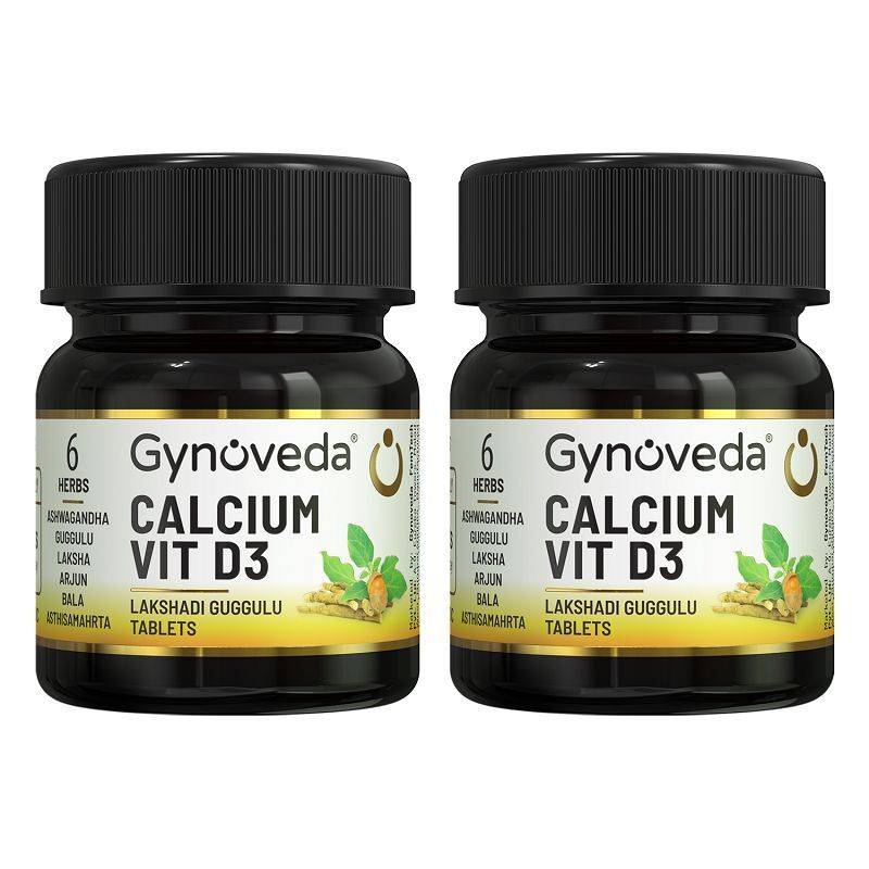 Gynoveda Calcium Vitamin D3 Ayurvedic Tablets With Magnesium Pack Of