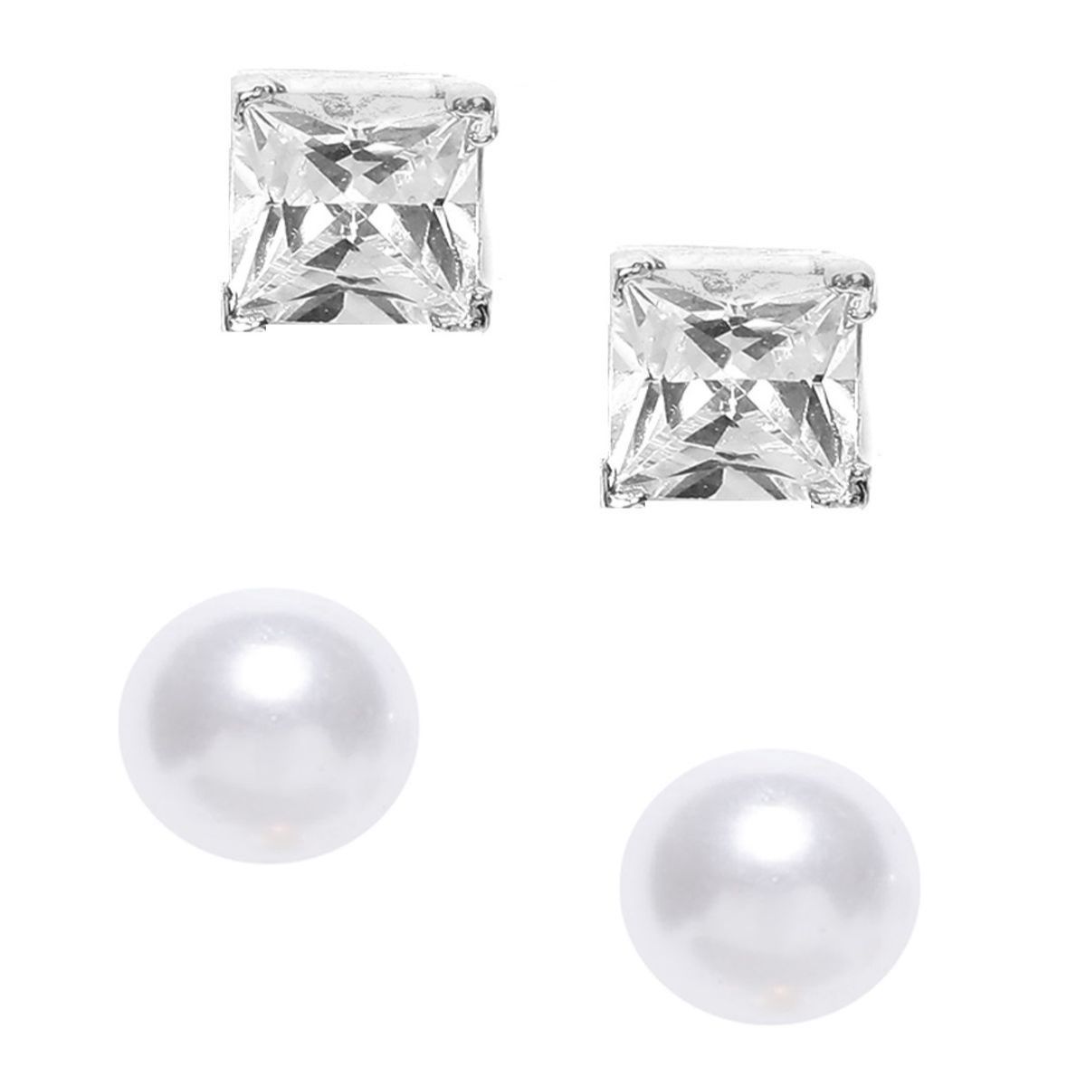 Buy Sri Jagdamba Pearls Pearl White  Silver Stud Earrings Online At Best  Price  Tata CLiQ