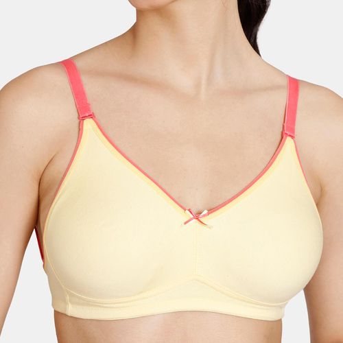 Buy Zivame Yellow Full Coverage Double Layered Backless Bra for