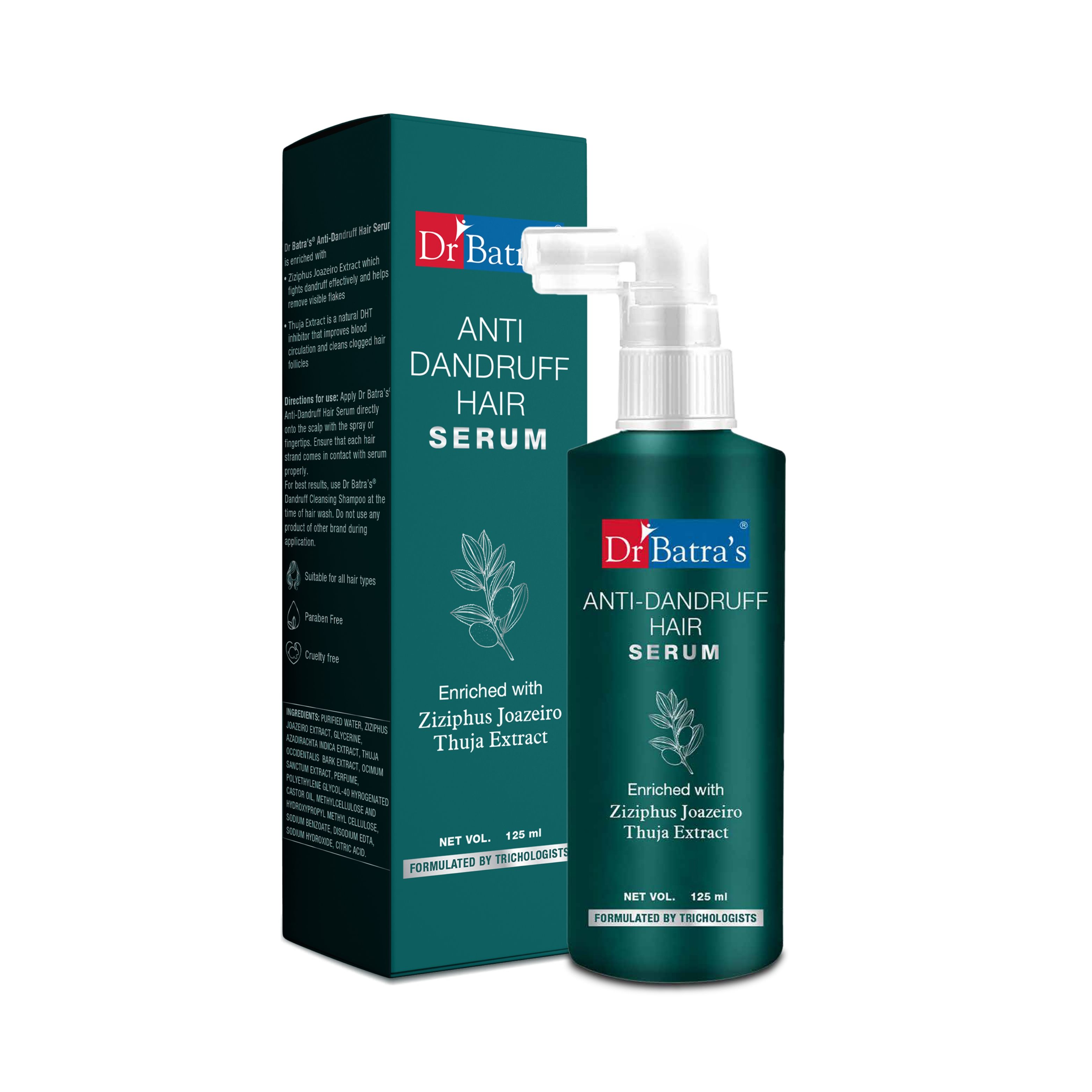 Dr Batra's Anti-Dandruff Hair Serum Enriched,Natural Extract,Thuja for Dandruff Free,Healthy Scalp