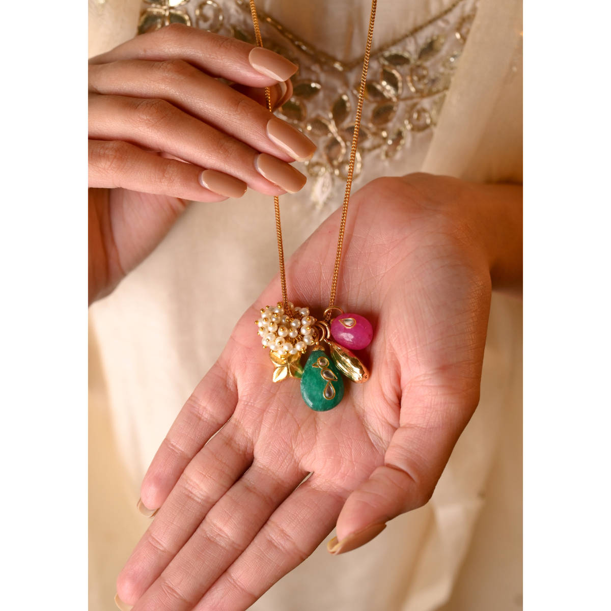 Tangerine Multi-Color Koyal Necklace