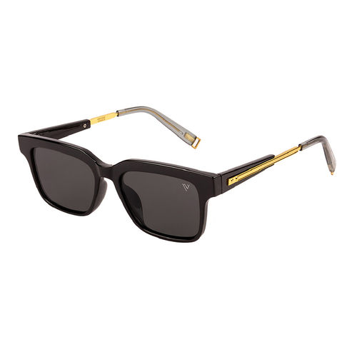 Voyage UV Protected Black Square Unisex Sunglasses