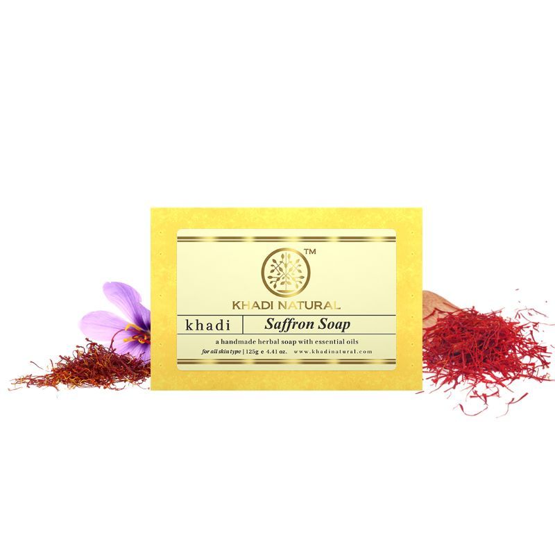 Khadi Natural Saffron Handmade Soap Reduce Blemishes & Dark Spots