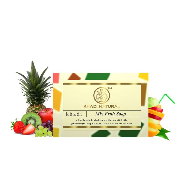 Khadi Natural Mix Fruit Handmade Soap Deep Moisturize Skin