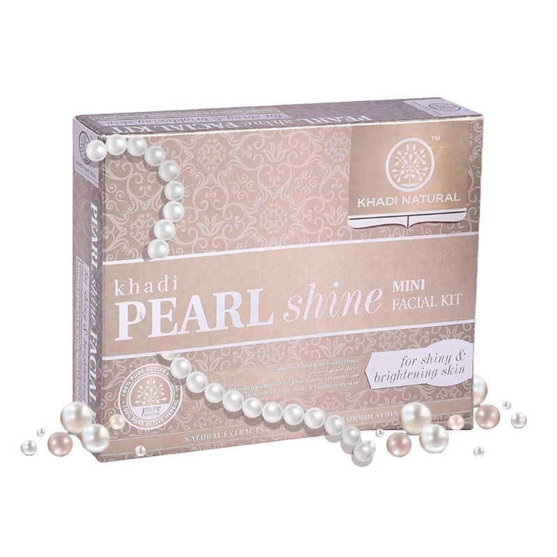 Khadi Natural Pearl Mini Facial Kit For Shiny & Brightening Skin