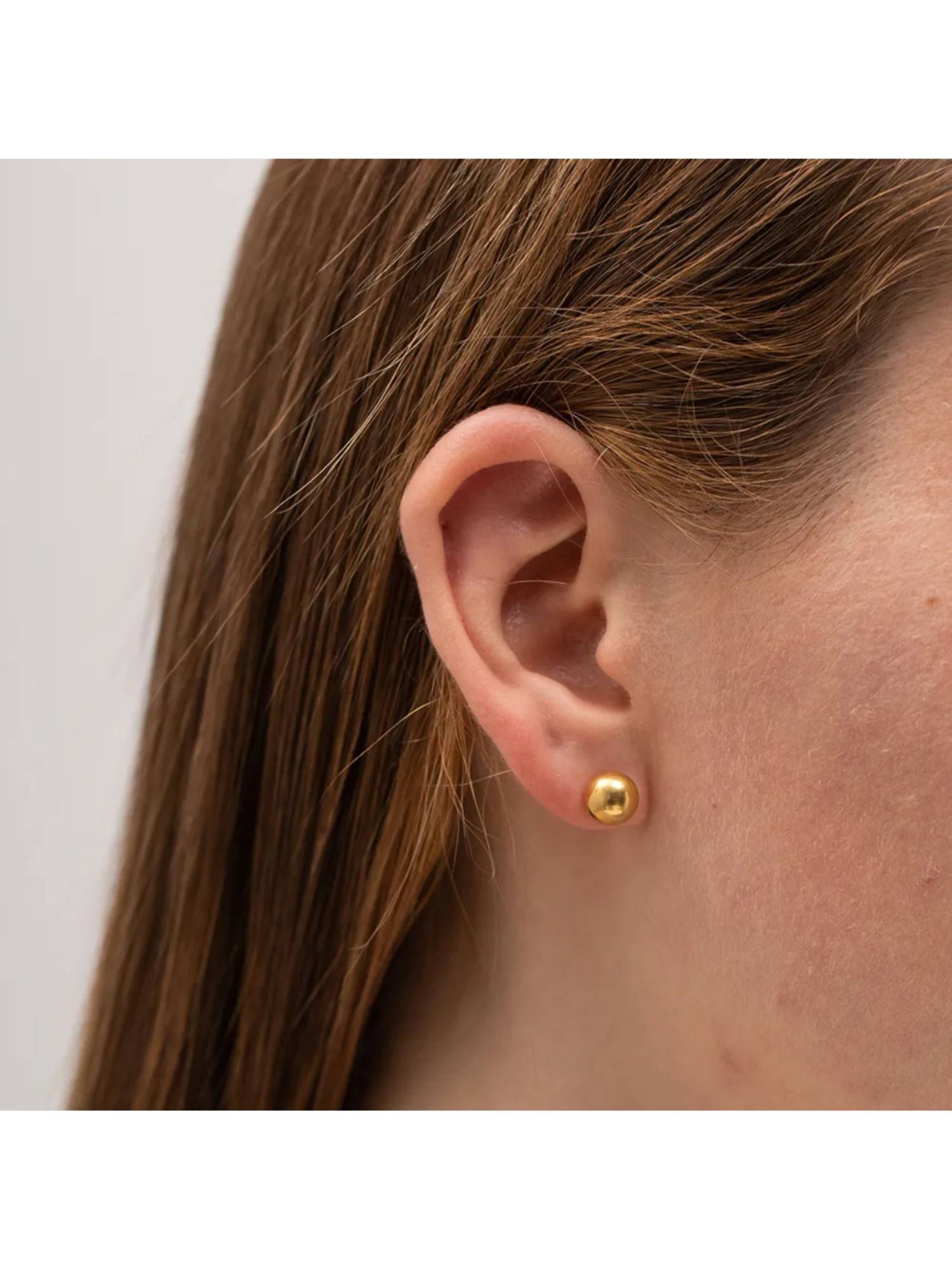 RACHIVA 18K Gold Plated Ball Earrings for Women