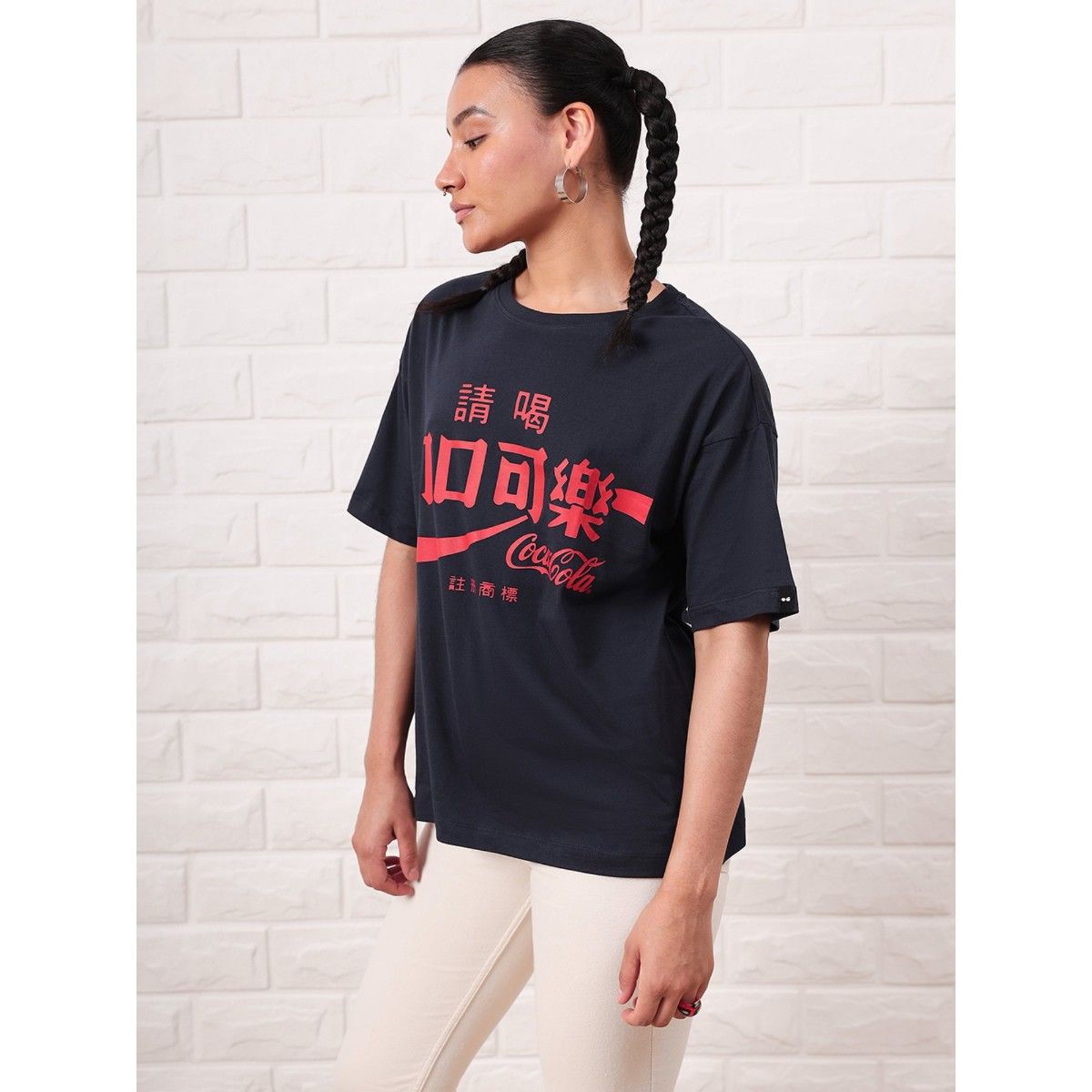 Buy Bewakoof Coca-Cola Merchandise Women Blue Ramen & Coke Printed