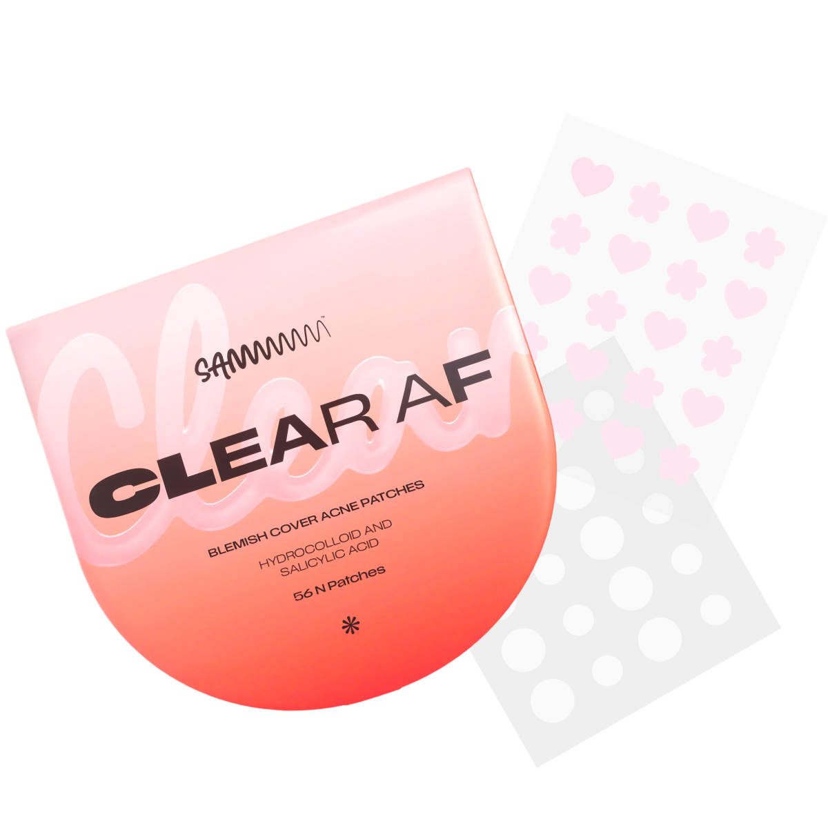 Sammmm Clear AF Blemish Cover Acne Patches With Salicylic Acid And Hydrocolloid