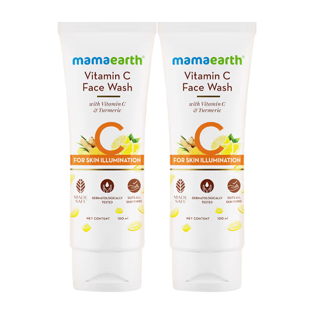 Mamaearth Vitamin C Face Wash With Vitamin C And Turmeric For Skin Illumination - Pack Of 2