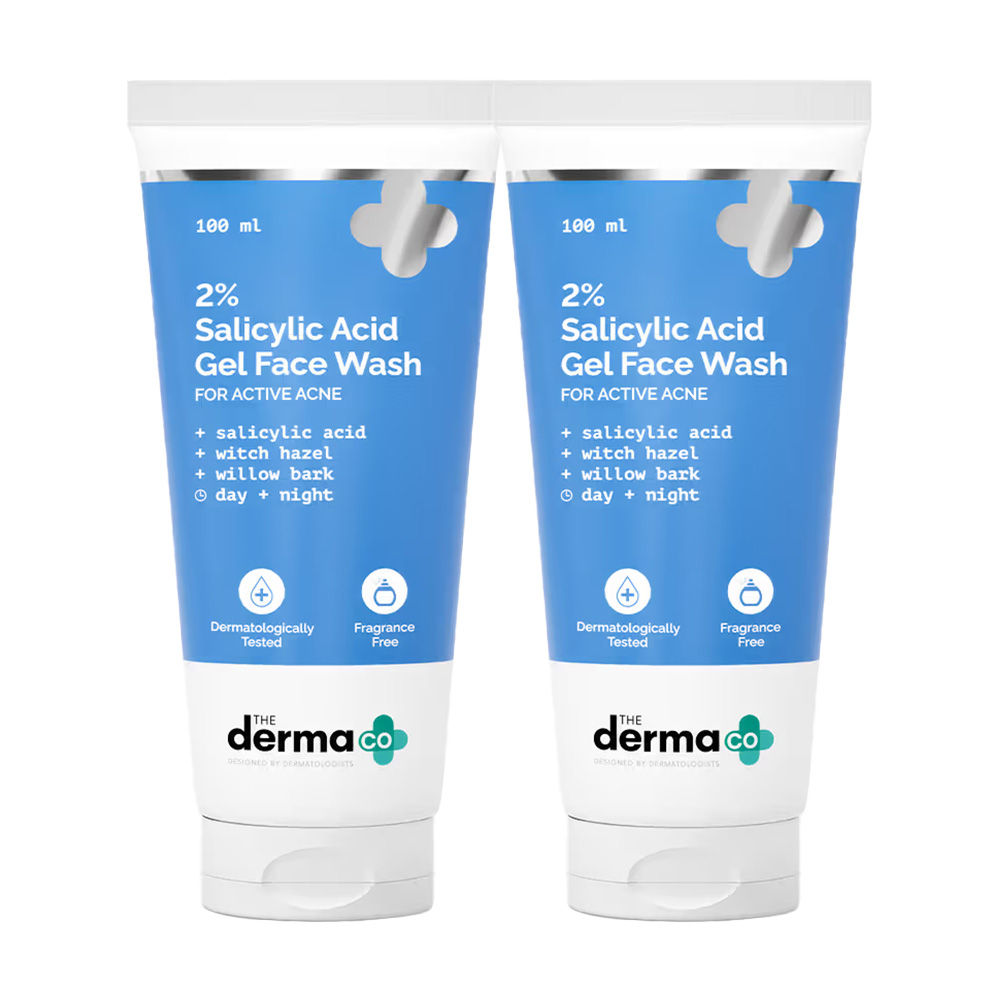 The Derma Co 2% Salicylic Acid Gel Face Wash For Oily Skin - Pack Of 2