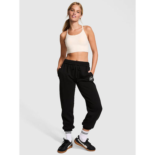 Victoria's Secret Black Ivy Fleece Slim Joggers (L)