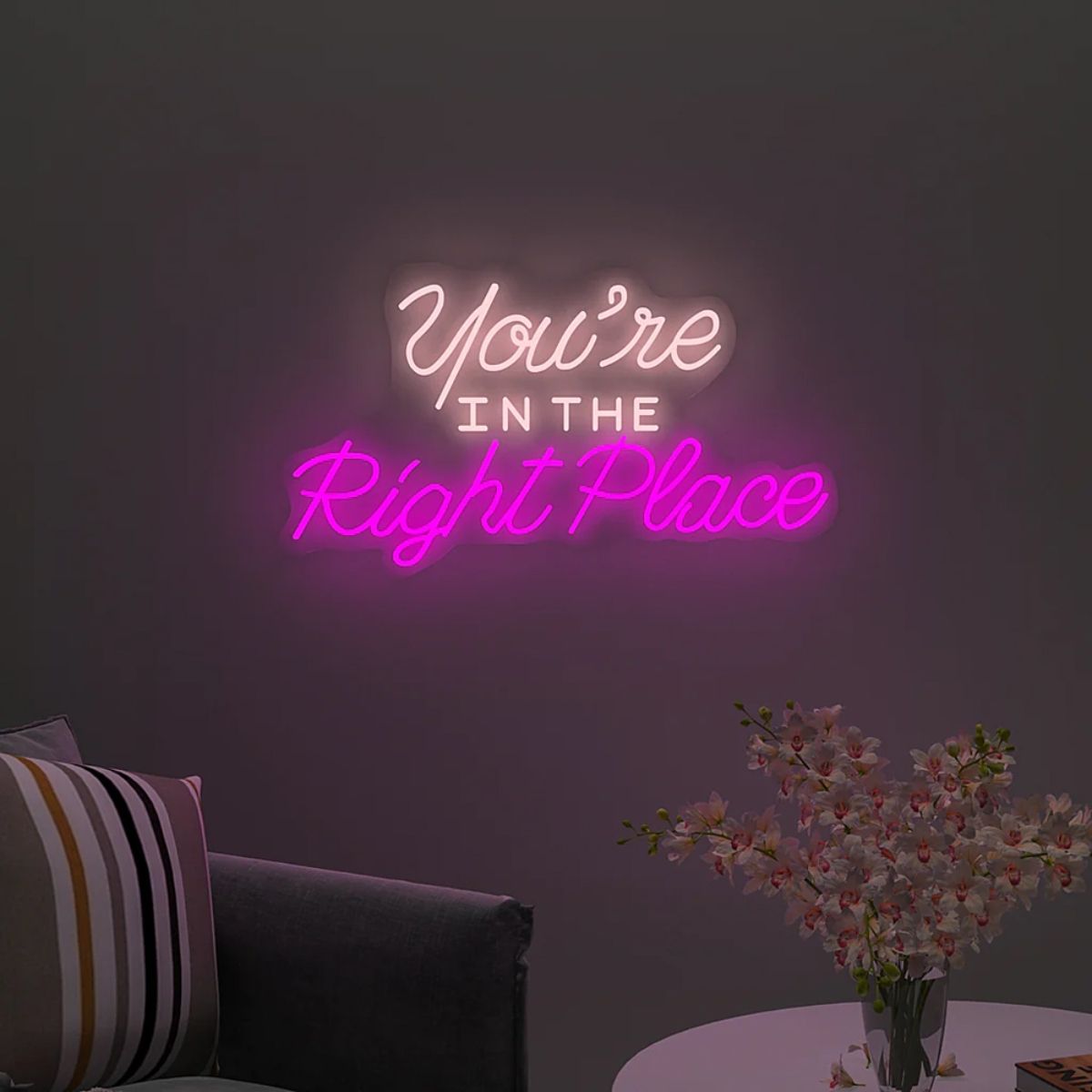 Buy WallMantra You're In The Right Place LED Neon Light Online