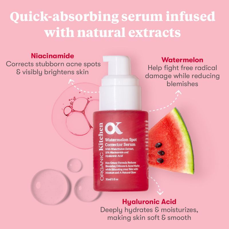 Organic Kitchen Watermelon Spot Corrector Serum With Hyaluronic Acid