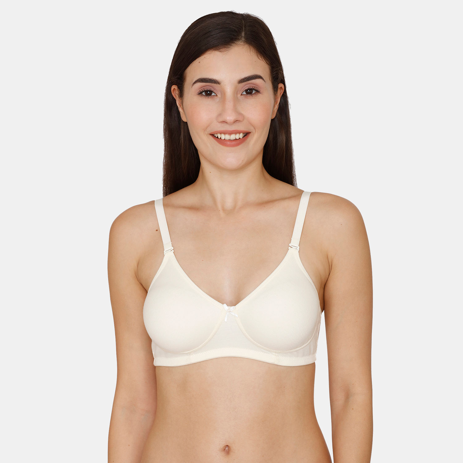 Buy Zivame Rosaline Everyday Non Wired 3/4Th Coverage T-Shirt Bra - Sugar  Swizzle - White online