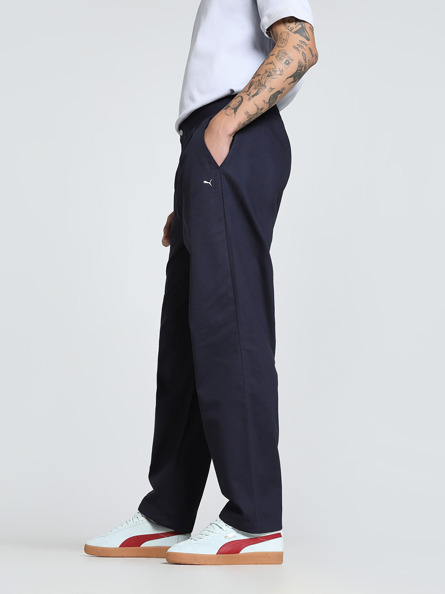 Buy Puma Navy Blue MMQ Men's Oversized Chino Pants Online