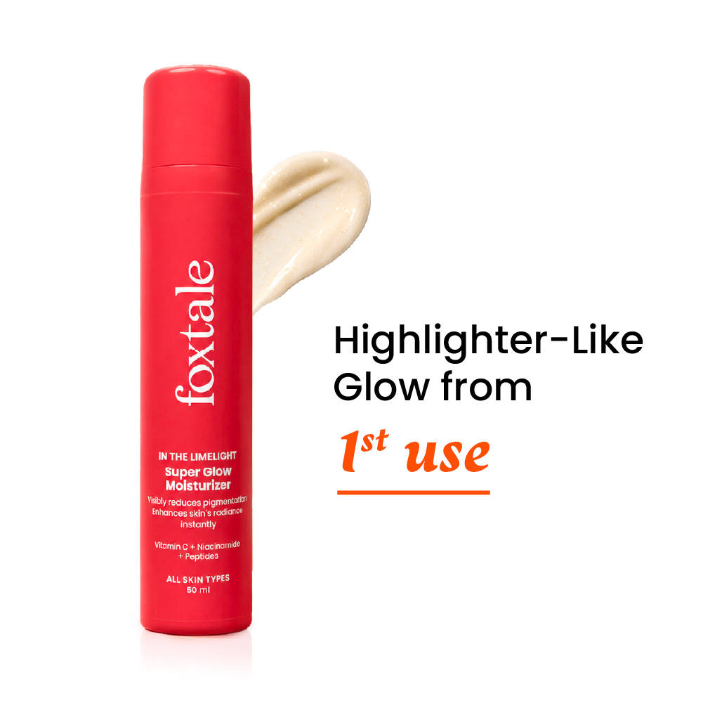 Foxtale Super Glow Moisturizer with Vitamin C & Niacinamide For Dull, Pigmented & Uneven Skin