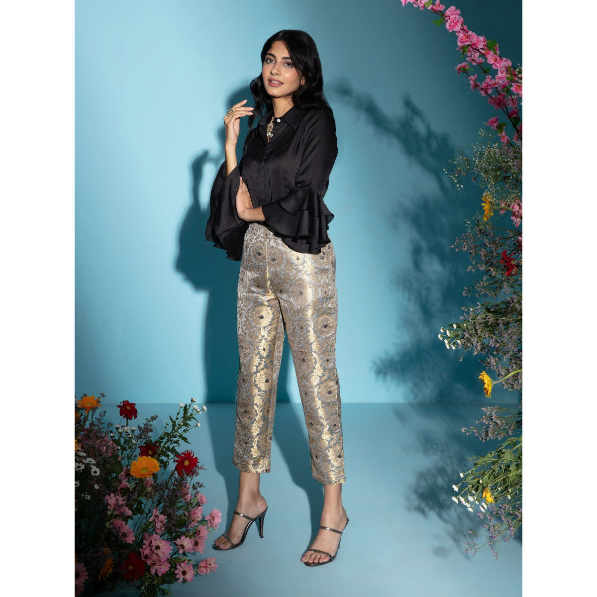 Brocade Silk Pants