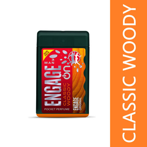 Buy Engage On Classic Woody Pocket Perfume For Men, Citrus Spicy
