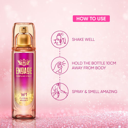 Buy Engage W1 Perfume Spray For Women, Fruity Floral, Skin