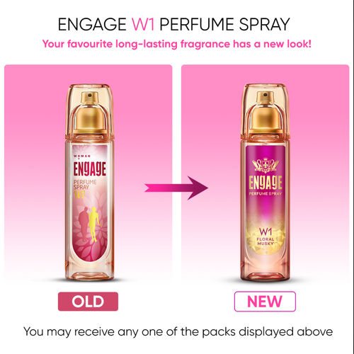 Engage W1 Perfume Spray For Women, Fruity Floral, Skin Friendly,  Long-Lasting