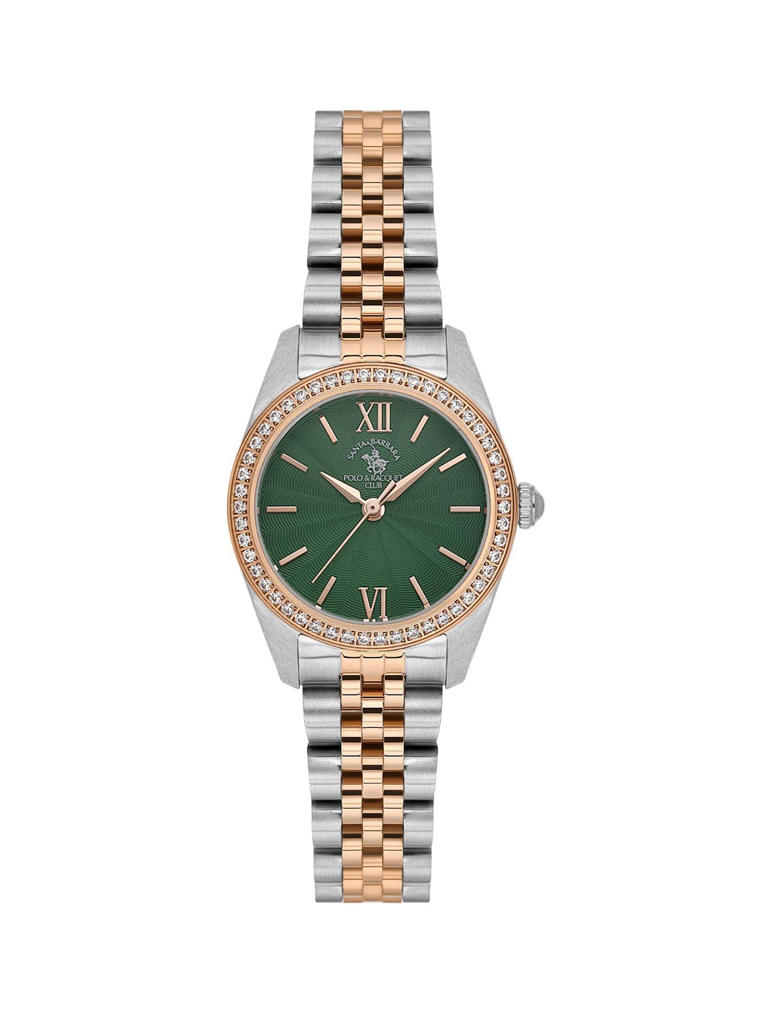 Santa Barbara Polo & Racquet Club Quartz Green Dial Analog Watch - SB.1.10687-9 (M)