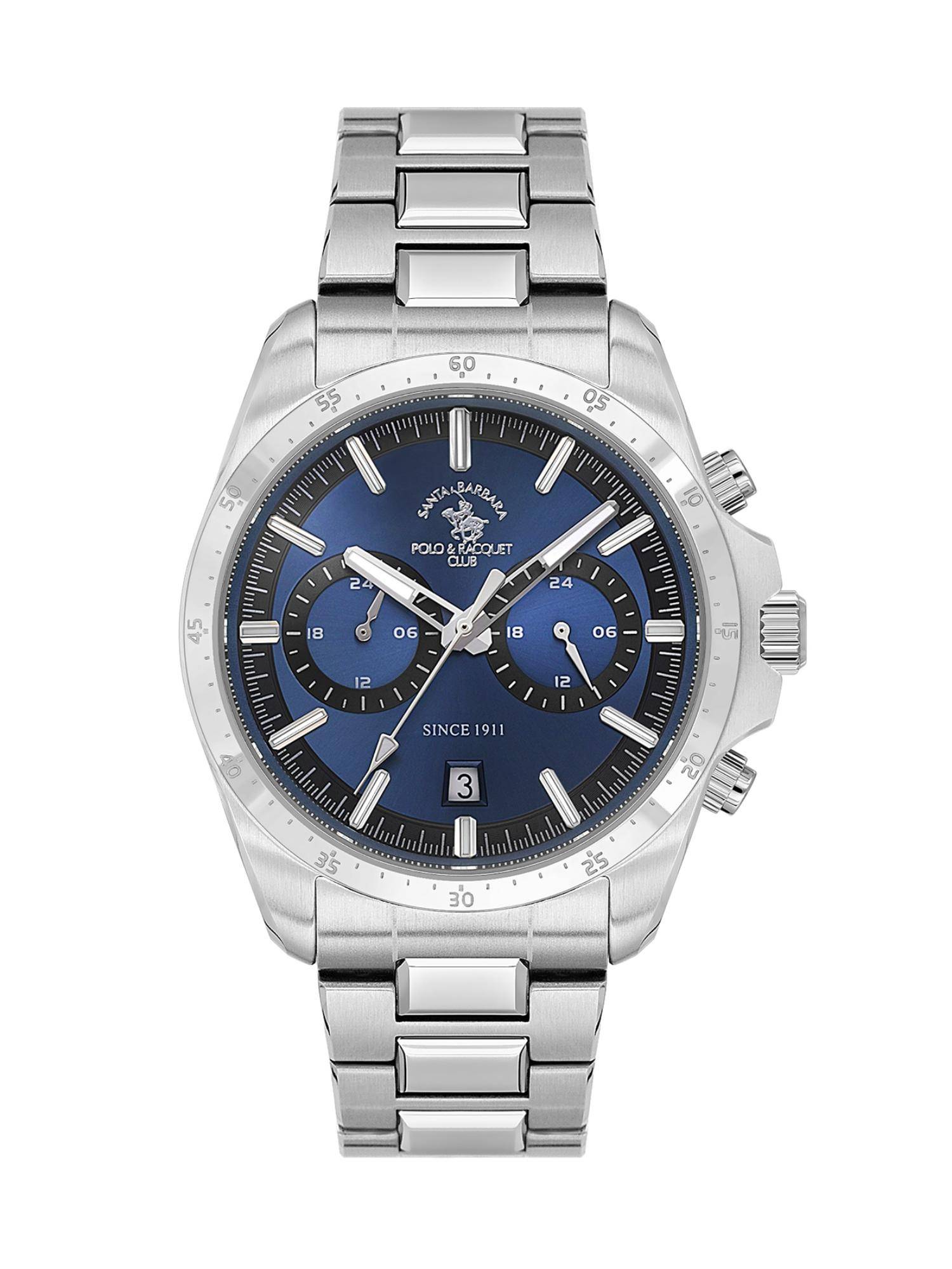 Santa Barbara Polo & Racquet Club Quartz Navy Blue Dial Analog Watch - SB.1.10698-3 (M)