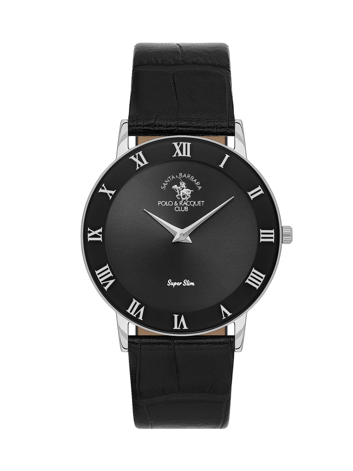 Santa Barbara Polo & Racquet Club Quartz Black Dial Analog Watch - SB.1.10708-1 (M)