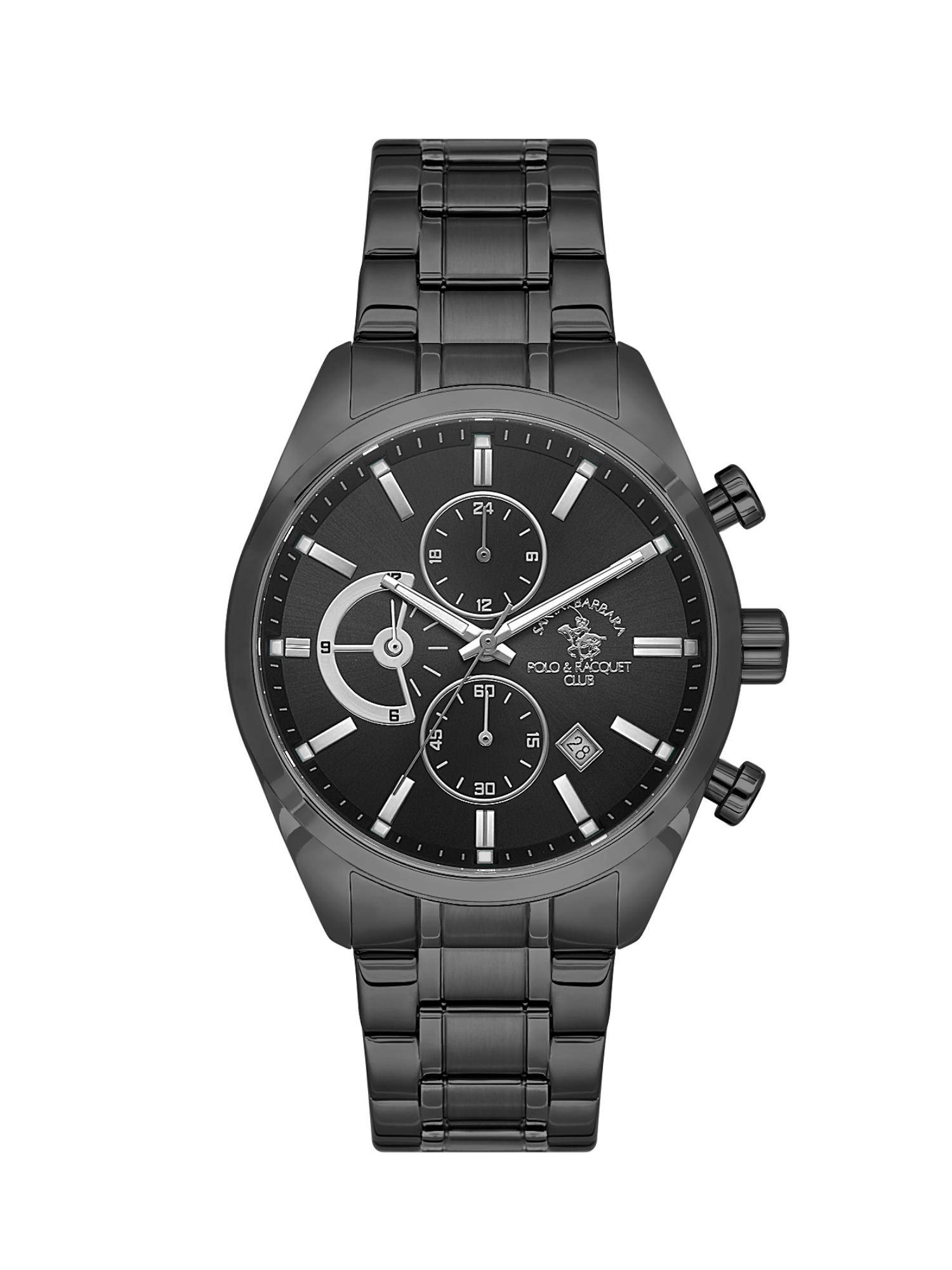 Santa Barbara Polo & Racquet Club Quartz Black Dial Analog Watch - SB.4.10051-7 (M)