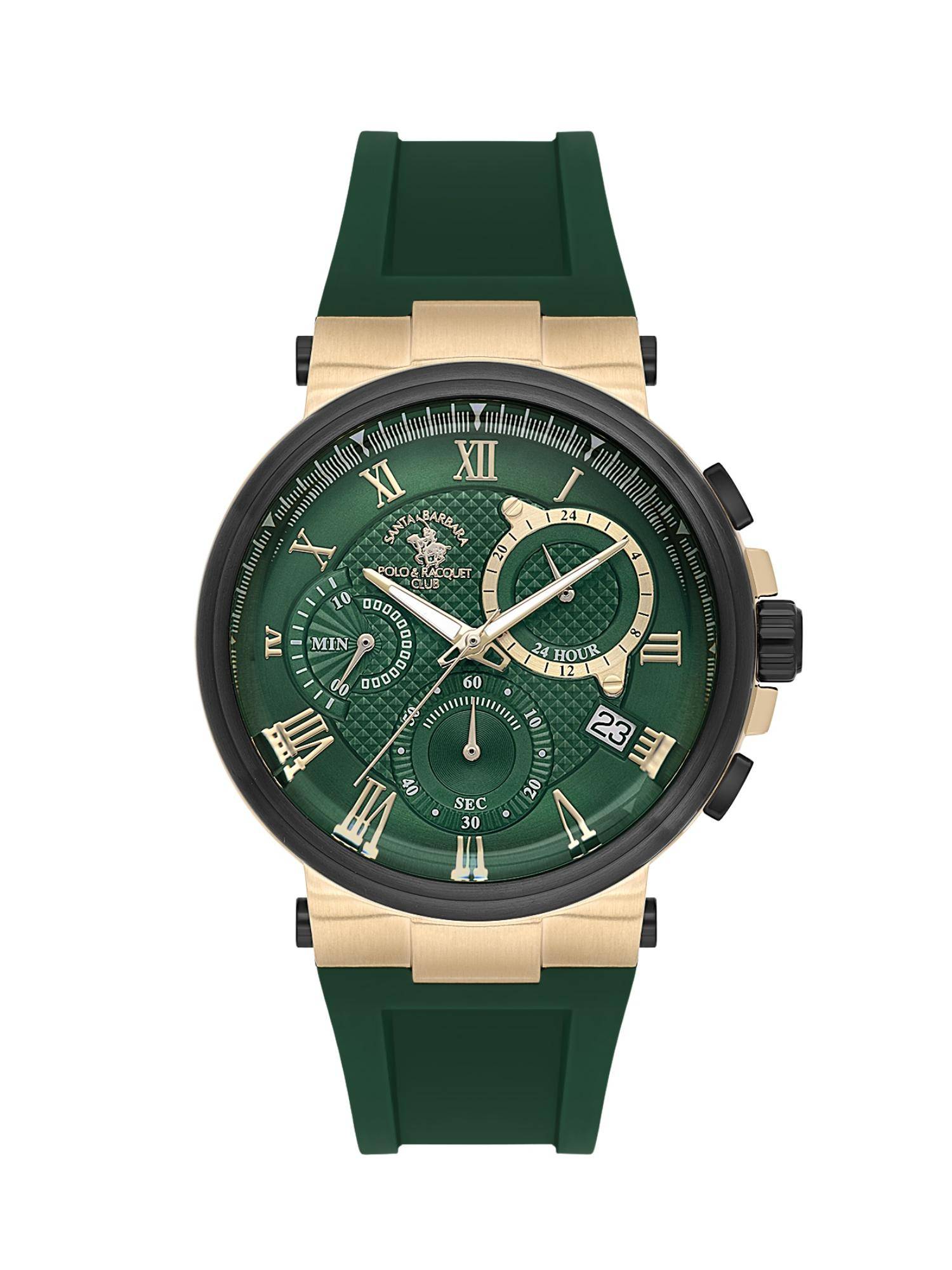 Santa Barbara Polo & Racquet Club Quartz Green Dial Analog Watch - SB.5.10008-3 (M)